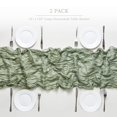 thumbnail image 2 of Ksopiavobs 2 Pack Cheesecloth Table Runner 35 x 118 Inches Gauze Table Runner 10Ft Boho Rustic Decorations for Wedding Decor Reception Bridal Shower Holiday Party, Sage Green, 2 of 7