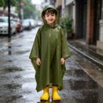 thumbnail image 5 of Kids Thickened Cloak Raincoat, Reusable Waterproof Children's Rain Poncho with Adjustable Hood, EVA Toddler Rain Cape for School, Camping, Hiking, and Travel, 5 of 8