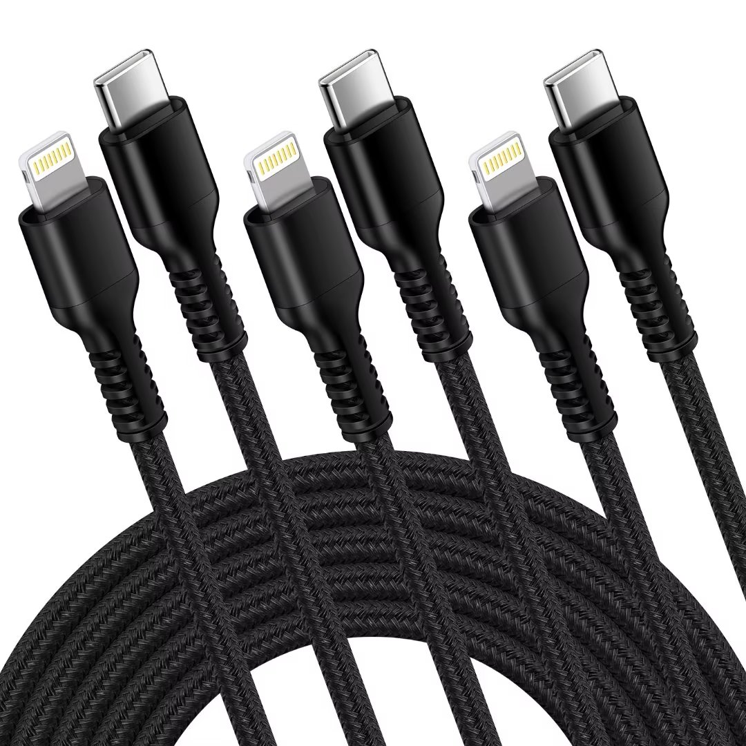 Lightning Cables,USB C to Lightning Cable 6ft 3 Pack FiveBox Nylon