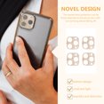 thumbnail image 3 of DEEPCRAFF 4Pcs Phone Lens Guard Zinc Alloy Camera Protector Golden Lens Film Scratch Resistant, 3 of 6