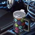 thumbnail image 6 of OBREWU Colorful Animal Footprints Tumbler with Handle and Lid,Colorful Animal Footprints 40oz Double Wall Vacuum Insulated Tumbler,Cups Gift for Women and Men, 6 of 7