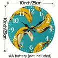 thumbnail image 3 of Creowell Wooden Wall Clock Andy Warhol Bananas Pattern 10 Inch 10x10in, 3 of 8