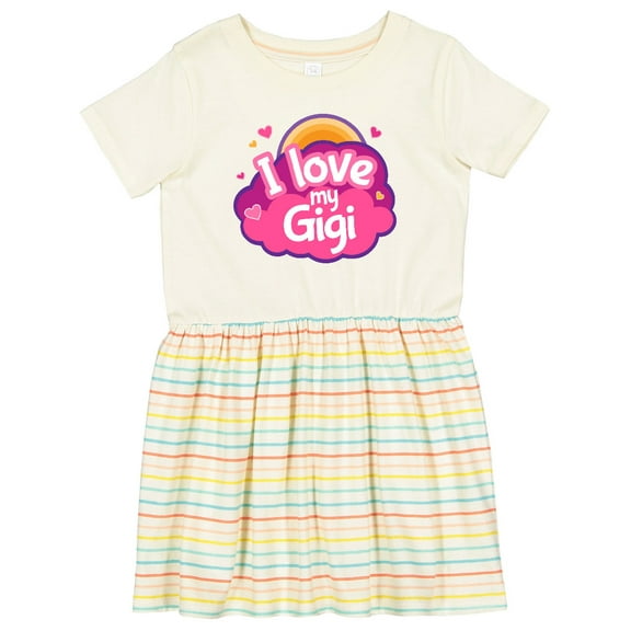 Inktastic I Love My Gigi Grandma Grandchild Girls Toddler Dress