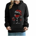 thumbnail image 3 of Craaazy Christmas Womens Hoodies Pocket Long Sleeve Hooded SweatShirts Christmas Printed Drawstring Tops Gifts For Women, 3 of 4