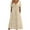 ZMeiK-Khaki, variant on Meichang Dresses for Women Summer Button V Neck Tie Short Sleeve Midi Dresses Eyelet Embroidery Pleated Solid Color Casual Dresses Flowy A-Line Vacation Dresses with Pockets