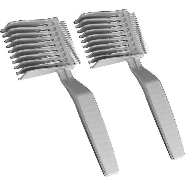 2 piezas de barbero Peines Fade, peine profesional para cortar el cabello, peine plano resistente al calor, peine para máquina de cortar cabello, peine de posicionamiento curvo para hombres,