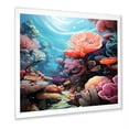 thumbnail image 2 of Designart "Explorations of Multicolor Coral Reef II" Animals Framed Wall Art Decor - Modern Pink Coral Living Room Framed Canvas Art, 2 of 6