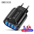 thumbnail image 2 of Cargador USB de 45 W de carga rápida QC 3,0 de carga de pared para iPhone 12 11 Samsung Xiaomi Mobile 4 3 puertos EU US adaptador de enchufe de viaje Tan Jianjun unisex, 2 of 2