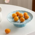 thumbnail image 4 of Ceramic High-Legged Fruit Tray for Dessert, Snack, and Tea Service – Elegant Serving Platter for Home, Office, Party, Picnic Use – 1-Pack Decorative Table Centerpiece, 4 of 5