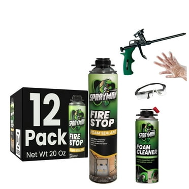 Sprayman Fire Block Gun Foam Sealant 20oz- 12 Pack Set