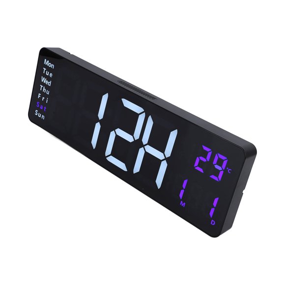 Digital Wall Clock, Automatic Dimming Sensor Timing Function Modern LED Digital Clock for Office
