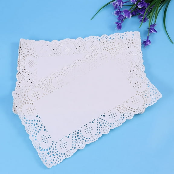 LEORX 140Pcs Multi Purpose White Lace Paper Doilies for Home Coffee Bar Use