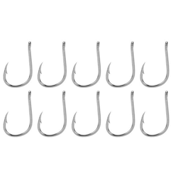 EOTVIA Fishing Supplies, 50Pcs Freshwater Saltwater Fishing Hook for Iseama Fish Hook Barbed Type, High-Carbon Steel Barbed Fishing Hooks with Holes