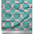 thumbnail image 1 of Soimoi Tissu Satin Modal Imprimé Floral Mandala au Mètre 42 Pouces de Large, 1 of 3
