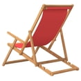 thumbnail image 2 of vidaXL Folding Beach Chair Solid Teak Wood Green, 2 of 69