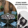 thumbnail image 2 of Leopard Printed Round Tablecloth for 45-54 Inch Tables,Fitted Table Cover with Elastic Edge,Farmhouse Vintage Animals Black Grey Waterproof Outdoor Table Cloth Protector for Patio Garden Dinner, 2 of 9