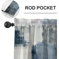 thumbnail image 4 of Blue Kitchen Curtain Valance and Tiers, 3Pcs Abstract Art Valance Set Grey Rod Pocket Curtain for Kitchen Window Modern Unique Patterns, 4 of 6