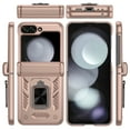 thumbnail image 5 of Elegant Choise Case for Samsung Galaxy Z Flip 5 5G Shockproof Pone Cover with Slide Camera Lens Protector and Ring Stand, Pink, 5 of 17