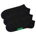 thumbnail image 1 of Happy Socks calcetines deportivos unisex, pack de 3 - Solid Socks Low, mezcla de algodón, unicolor Negro 41-46, 1 of 3
