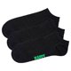 thumbnail image 1 of Happy Socks calcetines deportivos unisex, pack de 3 - Solid Socks Low, mezcla de algodón, unicolor Negro 41-46, 1 of 3