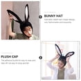 thumbnail image 3 of 2 piezas de capucha con orejas de conejo, gorro de conejo de peluche, accesorio de disfraz unisex, 3 of 7