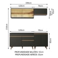 thumbnail image 4 of Madesa Gabinete de Cocina Integral Compacta 190 cm Reims Negro 01, 4 of 8