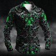 thumbnail image 1 of Nueva camisa abotonada de moda para hombre, camisa retro de fiesta de manga larga con cuello rojo 3D y camisas de colores degradados múltiples, 1 of 6