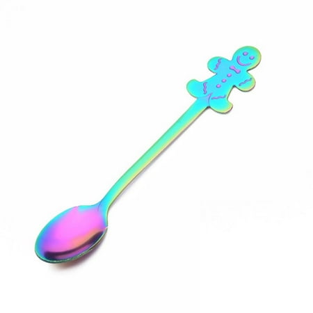 

Creative-Christmas Stainless Steel Coffee Spoon Gold Snowman Ice Cream-Reusable Teaspoons Coffee Sugar Stirring Spoon Dessert Cake Spoons Tea Scoops Table Spoon Mixing Spoon Ice Tea Spoon