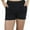 Ribbed Waist - Black, variant on ToBeInStyle Women's Cotton-Blend Stretch Shorts