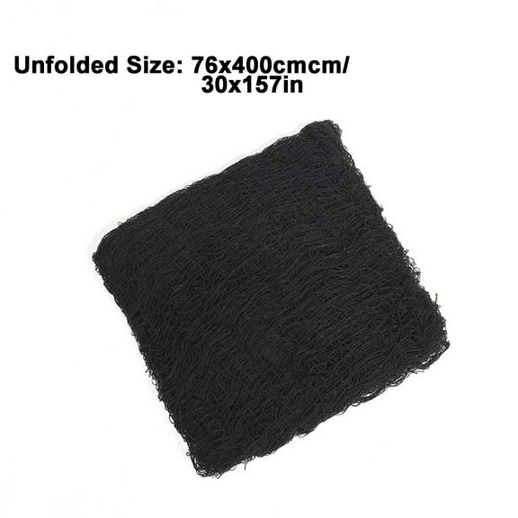 Halloween Black Gauze for Halloween Party or Ghost House Room Decor, Gauze Decorations with Lightweight Durable 30x71Inch Black