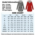thumbnail image 3 of YDDIAN Hooded Rain Jacket Women Plus Size Zip Trendy Waterproof Rain Coats Long Sleeve Winter Plain Fashion Long Jackets with Pockets Dark Gray 3XL, 3 of 4