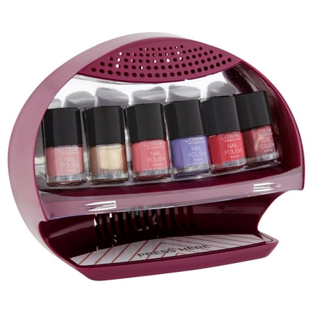 The Color Workshop Salon Nail Station Nail Dryer + Nail Polishes Collection, 7 piece