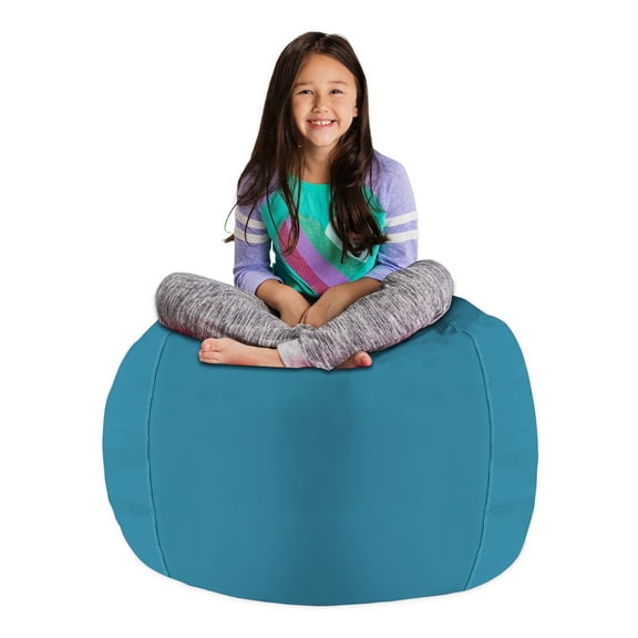 Posh Creations Bean Bag Stuffable Cover - Toy Organizer, Soft Cover, Kids, 3 ft, Heather Teal