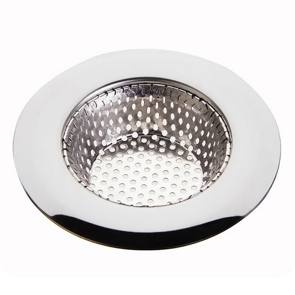 1pc Metal Flume Filter Mesh Sink Strainer Trap Bath Hair Drain Hole Bathtub Wash Basin Sundries Filter,Silver,M