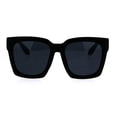 thumbnail image 1 of Gafas de sol SA106 de gran tamaño con borde con cuernos, plástico grueso, para mujer, 1 of 9