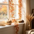 thumbnail image 6 of AYktou Fall Maple Leaf Garland for Thanksgiving Decor, 5.7 Ft Hanging Vine Garland Gradient Color Artificial Maple Leaves Autumn Decor for Table Home Wedding Fireplace Party Outside Indoor Decor, 6 of 7