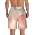 thumbnail image 3 of Kdxio Abstract Marble Texture Pattern Mens Casual Shorts - Drawstring Summer Beach Sports Shorts for Men, 3 of 5