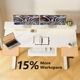 thumbnail image 5 of Casacomoda 55 Inch U-Shaped Electric Standing Desk with Power Outlets & LED Lights, Height Adjustable Desk with Keyboard Tray, Sit Stand Table with Monitor Stand for Home, Office, White, 5 of 9
