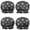 Black Skeleton Rose, variant on Shower Caps,Blue Sun Moon Star Pattern Waterproof Shower Cap for Women 4 Pieces,Double Reusable Hair Cover for Shower PEVA Elastic Stretch Hem