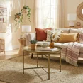 thumbnail image 4 of Round Coffee Table with Hammered Tray Top, 24-Inch Metal Center Table for Living Room or Bedroom, 4 of 5