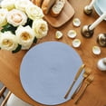 thumbnail image 2 of Round Placemats Solid Color 15 inch Set of 2 Table Mats for Dining Table Light Blue Heat Resistant Non-Slip Kitchen & Home Decorative Place Mat Set, 2 of 8