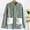 02 Green, variant on Weiqiqre Fall Pajamas Women Causal Sherpa Fall Jacket Loose Button Down Plaid Winter Coats V-neck Button Pocket Long-sleeved Pajamas