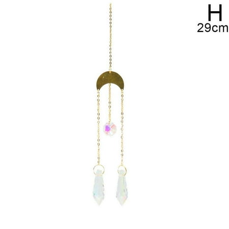 

Moon Star Crystal Wind Chime Prism Sun Handmade Jewelry Garden Hanging Pendant Ornament Curtain Home Decor S3Q5