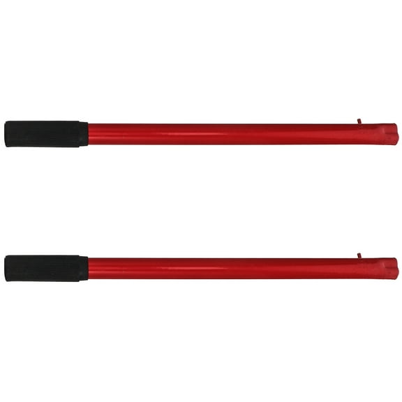 Red Floor Jack Handles for Car Repair 2 Pieces Automotive Accessories Steel Rubber ergonomic design