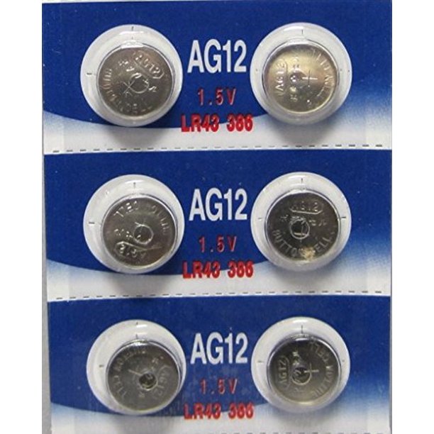 6 LR43 Pedometer Replacement Batteries