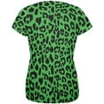 thumbnail image 2 of Green Cheetah Print All Over Womens T-Shirt - Large, 2 of 2