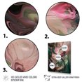 thumbnail image 3 of Designart "Pink Green Inner Worlds Of Marble IV" Modern Geometric Wall Decor, 3 of 5