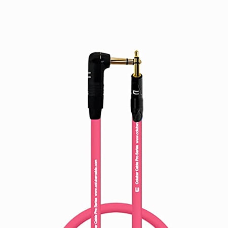 Coluber Cable - Right Angle 1/4" TRS to 3.5 TRS Male - Pro 3-Pin Connector