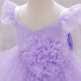 thumbnail image 6 of Efsteb Girls Birthday Dress Cute Tulle Formal Wedding Party Ruffle Tutu Princess Dresses (Purple,9 Months), 6 of 8