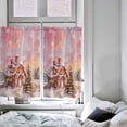 thumbnail image 4 of Pink Christmas Kitchen Curtain 2 Panels Tiers Curtains 45 Inch Length, Snowflake Watercolor Xmas Tree Curtains Rod Pocket Curtains Window Drapes Treatment Window Cafe Curtains, 4 of 5